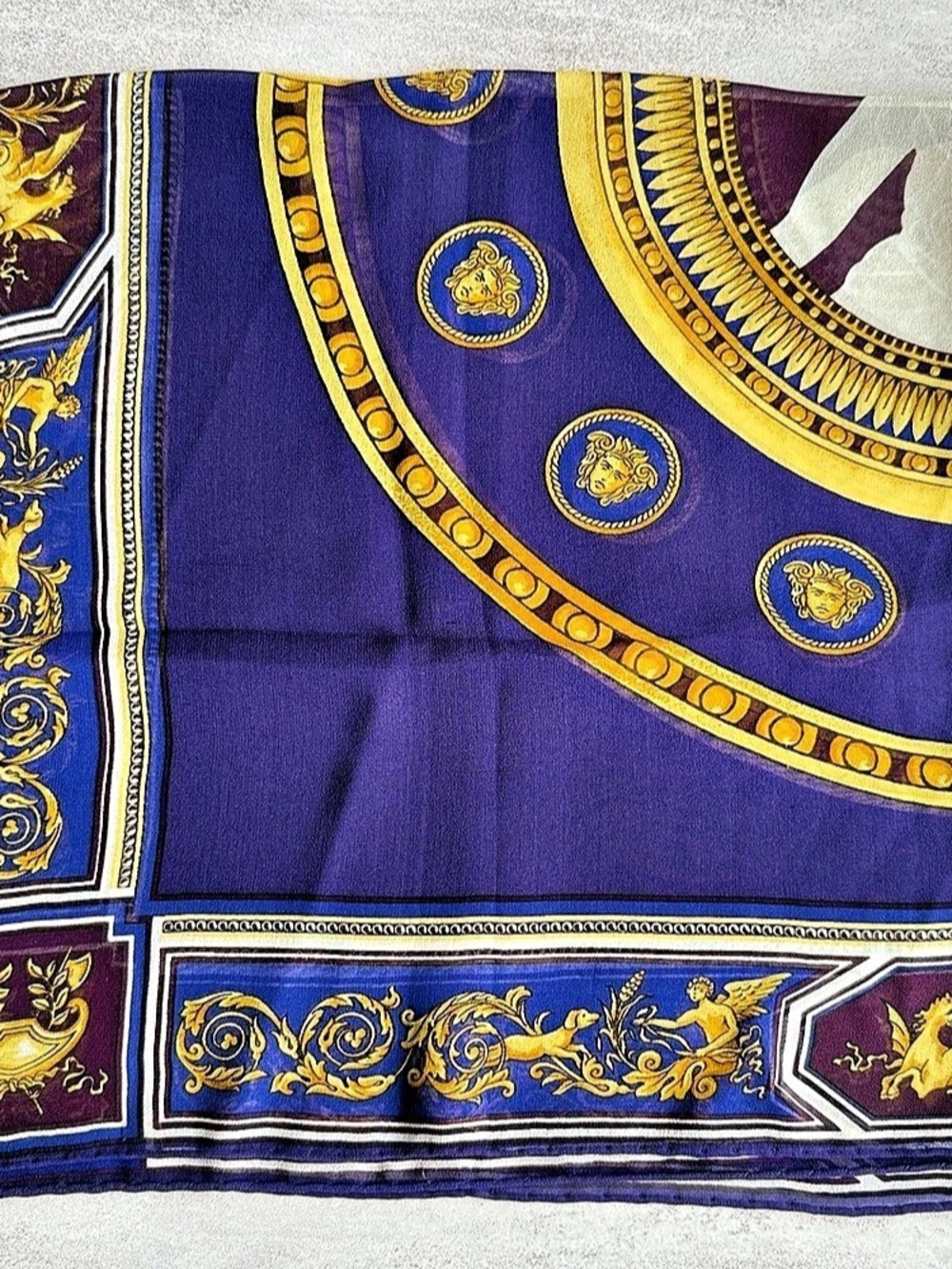 Atelier Versace Scarves & Wraps Purple Gold Size One Size